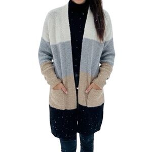 So. Colorblock‎ Open Front Cardigan Sweater